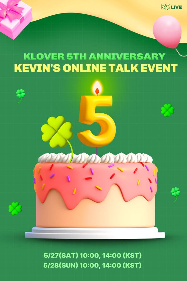 KLOVER 5TH ANNIVERSARY KEVINS ONLINE TALK EVENT [2部制]