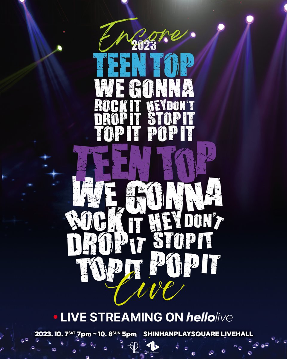 2023 TEEN TOP ENCORE [we gonna rock it drop it top it hey don't stop it pop it LIVE X 2]（オンライン配信）